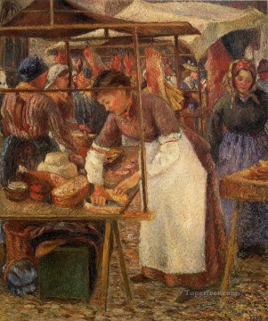 カミーユ・ピサロ Painting - 豚の肉屋 1883年 カミーユ・ピサロ